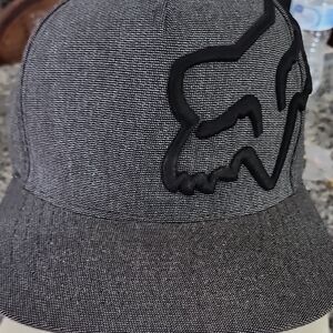 FOX Racing Clouded FlexFit Adjustable Hat Heather Gray & Black